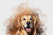 Dog Watercolor Painting Bundle, an Action Add-On by Photoshop Action (Thumbnail 4 of 14)