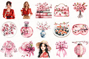 Cherry Blossom Spring Clipart, an Illustration by OK Design (Thumbnail 3 of 6)