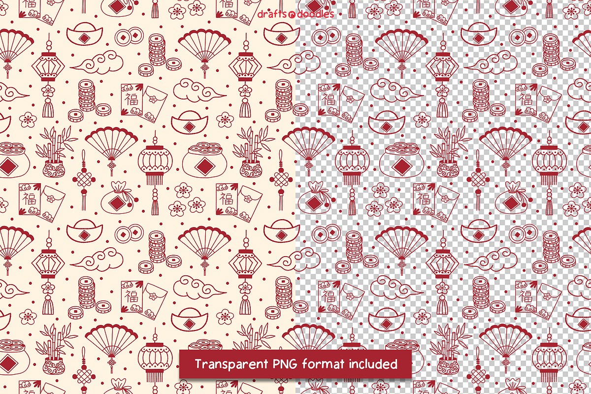 Chinese New Year Graphics Set, a Pattern Graphic by Drafts n Doodles (Photo 7 of 12)