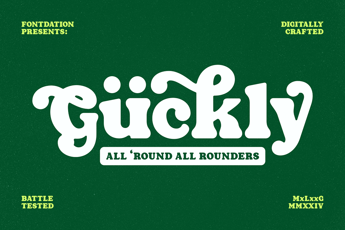 Guckly | Display Font, a Serif Font by Twicolabs Fontdation (Photo 1 of 9)