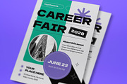 Grey Swiss Career Fair Flyer Set, a Flyer Template by graphicook (Thumbnail 2 of 3)