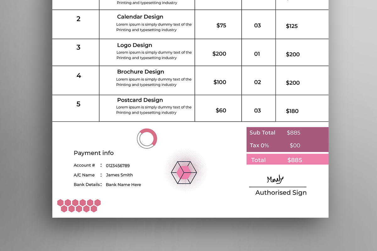 Business Invoice Design, a Flyer Template by MightyDesign (Photo 3 of 8)