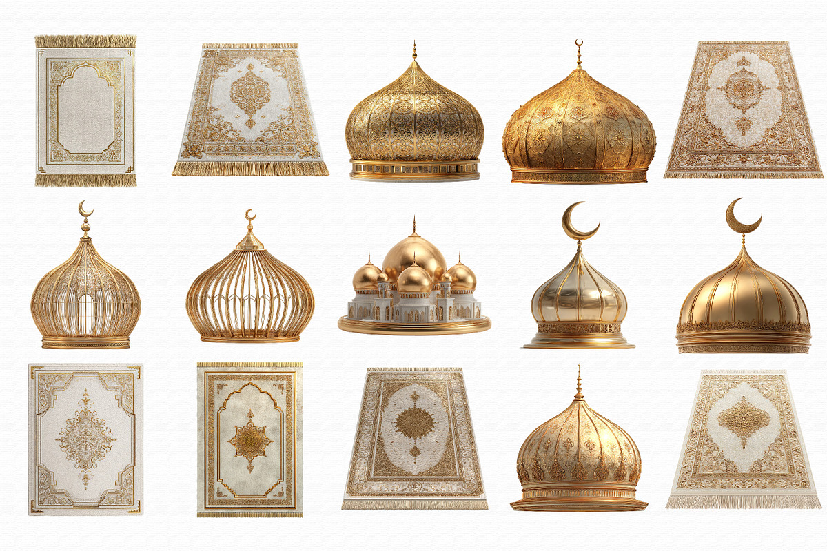 Ramadan Gold Clipart PNG Set, an Illustration by Libby Wishes (Photo 6 of 6)