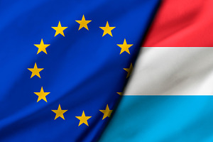 European Union and Luxembourg Flags Blend, an Object Illustration by Davizro's Market