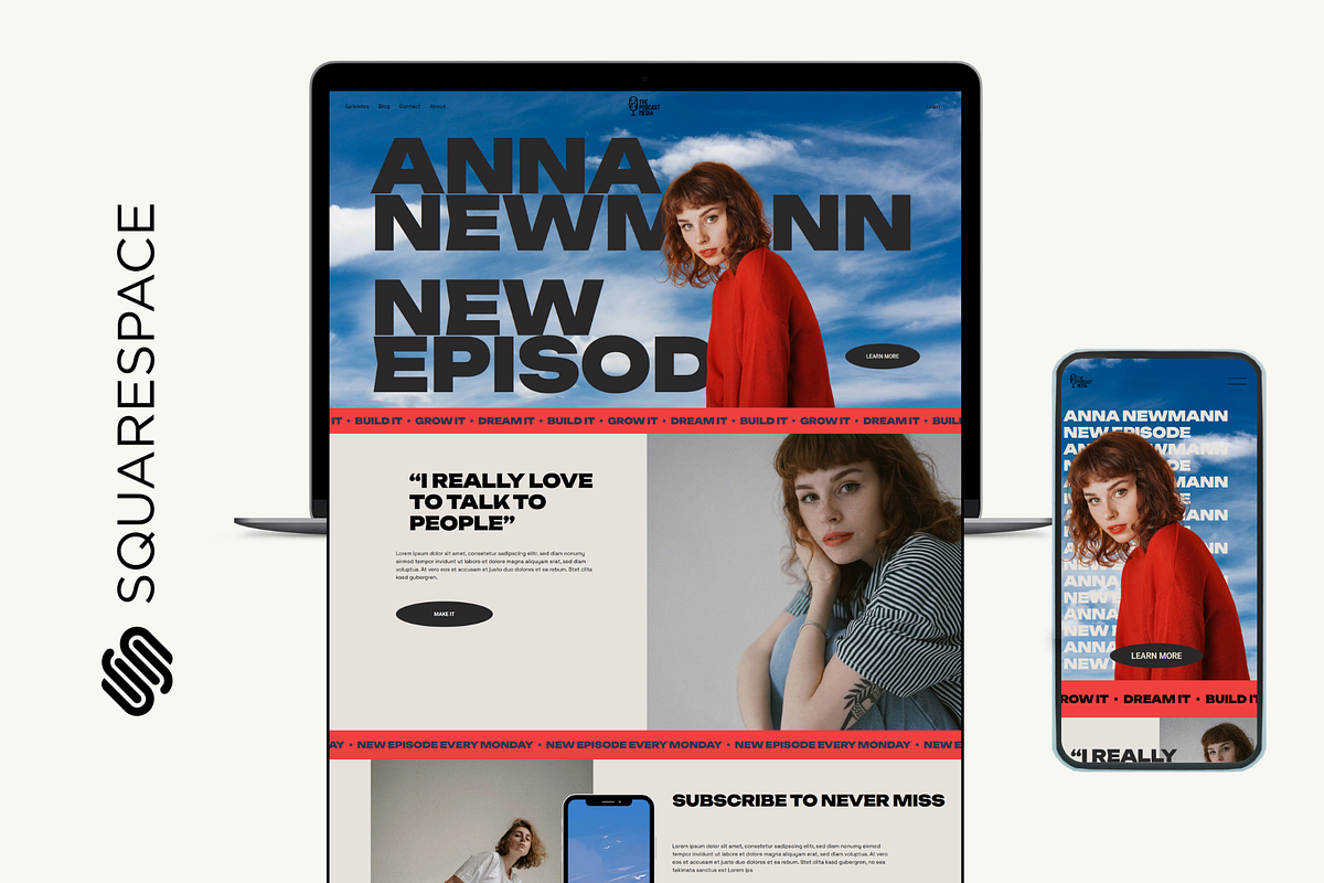 Squarespace 7.1 Podcast Website