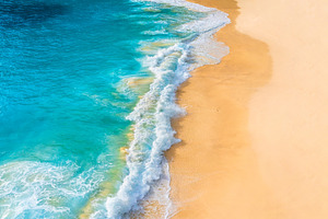 Coast as a background from top view