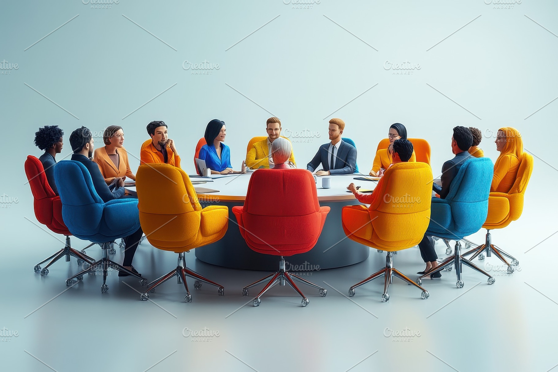 Diverse group of people engaged in a, a Photo by Tanuart