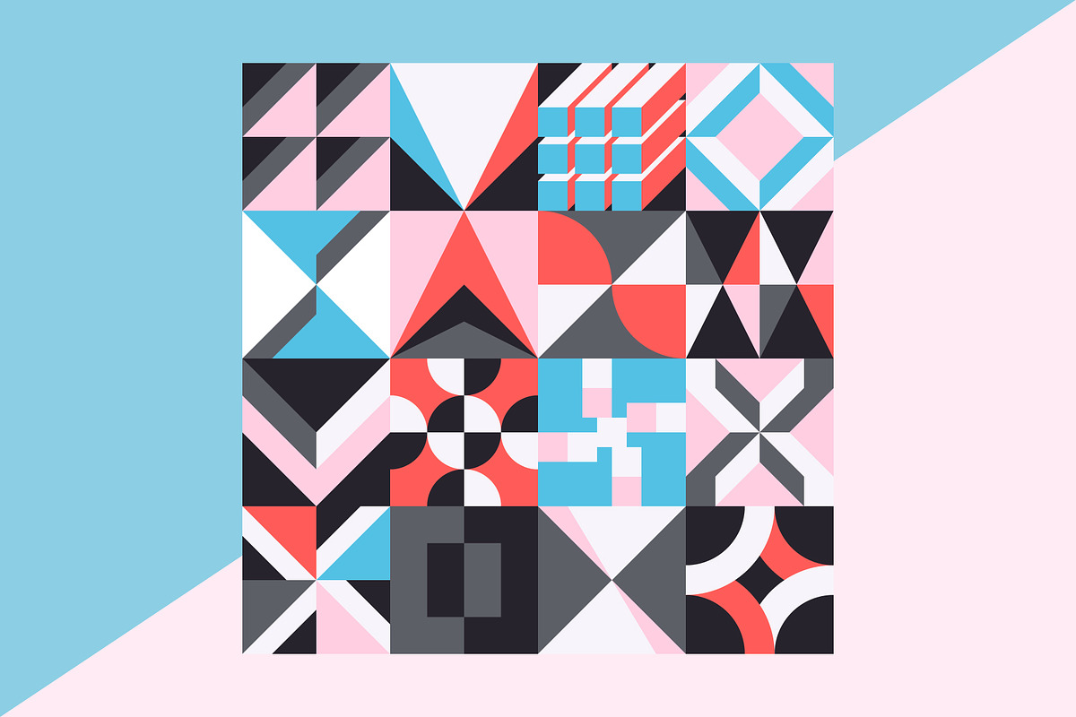 GEOMETRIC ABSTRACT BACKGROUND BLOCK