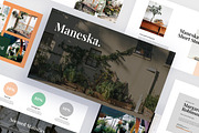 Maneska - Botanical Powerpoint, a Presentation Template by eunavia (Thumbnail 1 of 7)