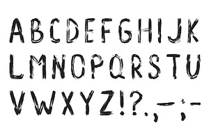 Grunge handwritten capital letters, an Illustration by Tati_Kli