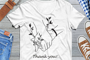 Couple in love hold hands. Line art, an Illustration by Live line (Thumbnail 5 of 5)