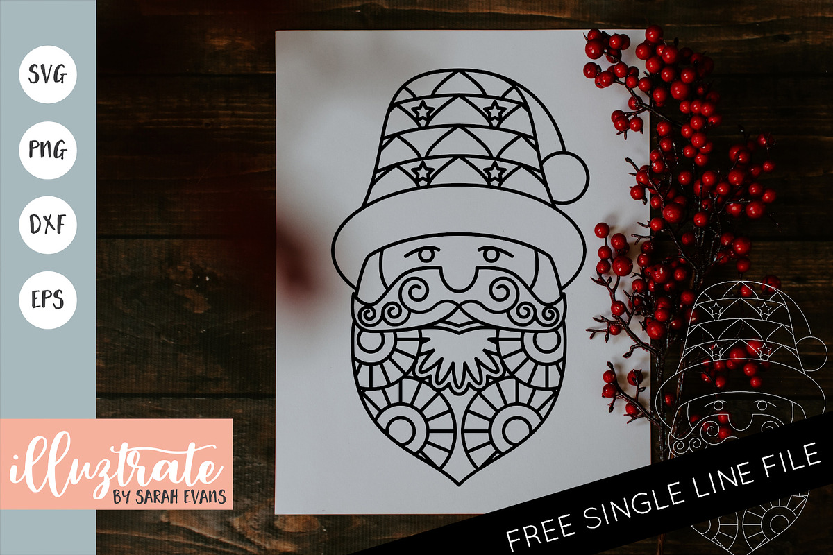 Christmas Mandala Bundle SVG Files, an Illustration by illuztrate (Photo 7 of 12)