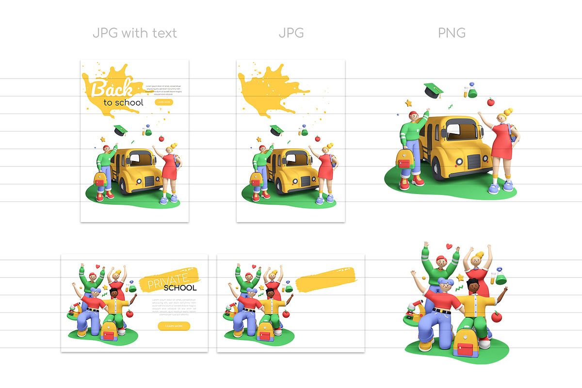 School 3D Illustrations, an Education Illustration by Boyko Pictures (Photo 12 of 14)