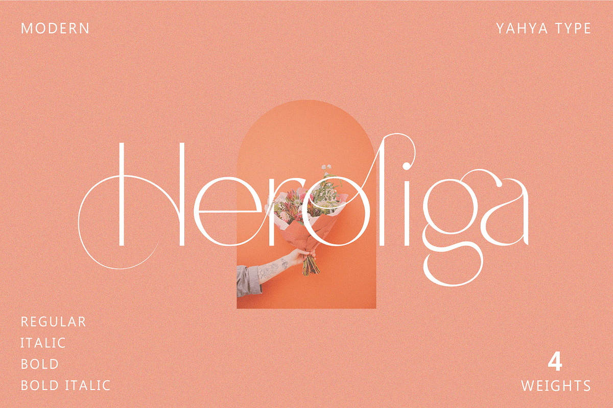 Heroliga - Modern Sans Serif Font, a Sans Serif Font by Yahya Type (Photo 1 of 23)