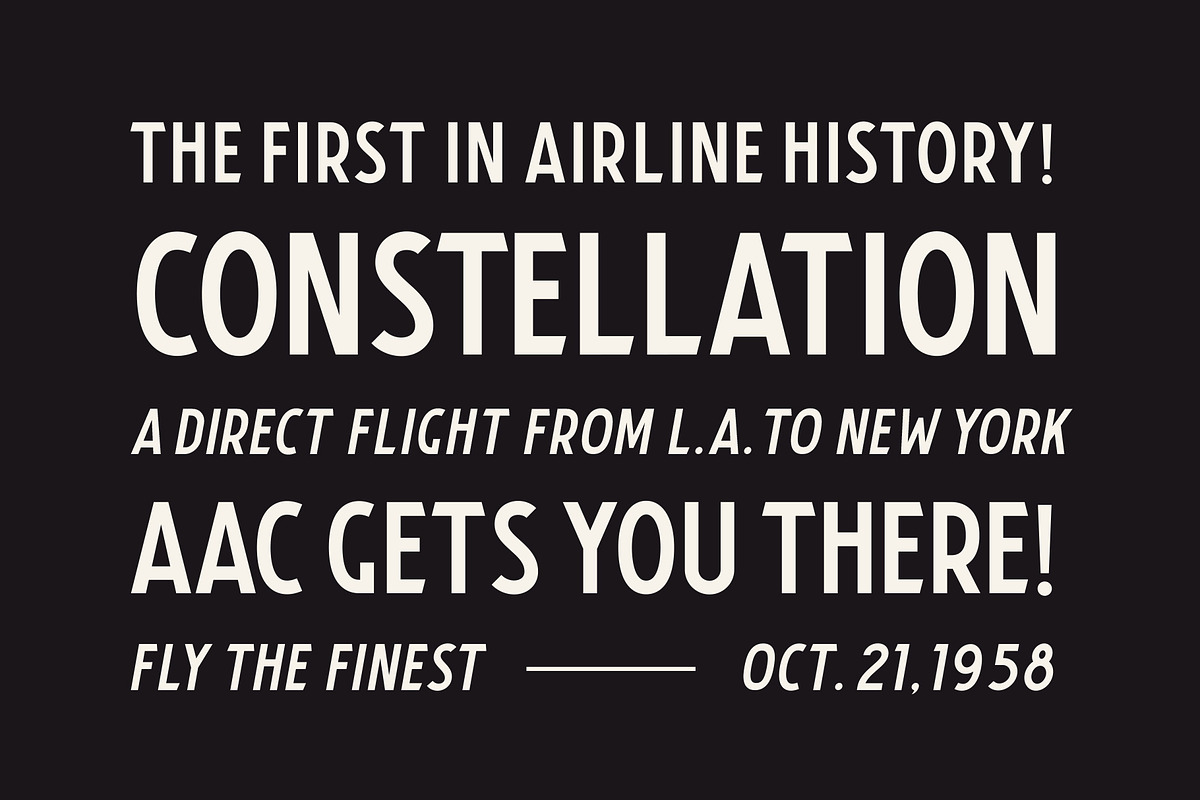 Airfare Font preview 2