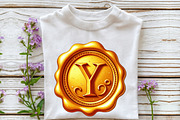 Gold Wax Stamp Letter Clipart, an Illustration by Rose Art (Thumbnail 6 of 7)