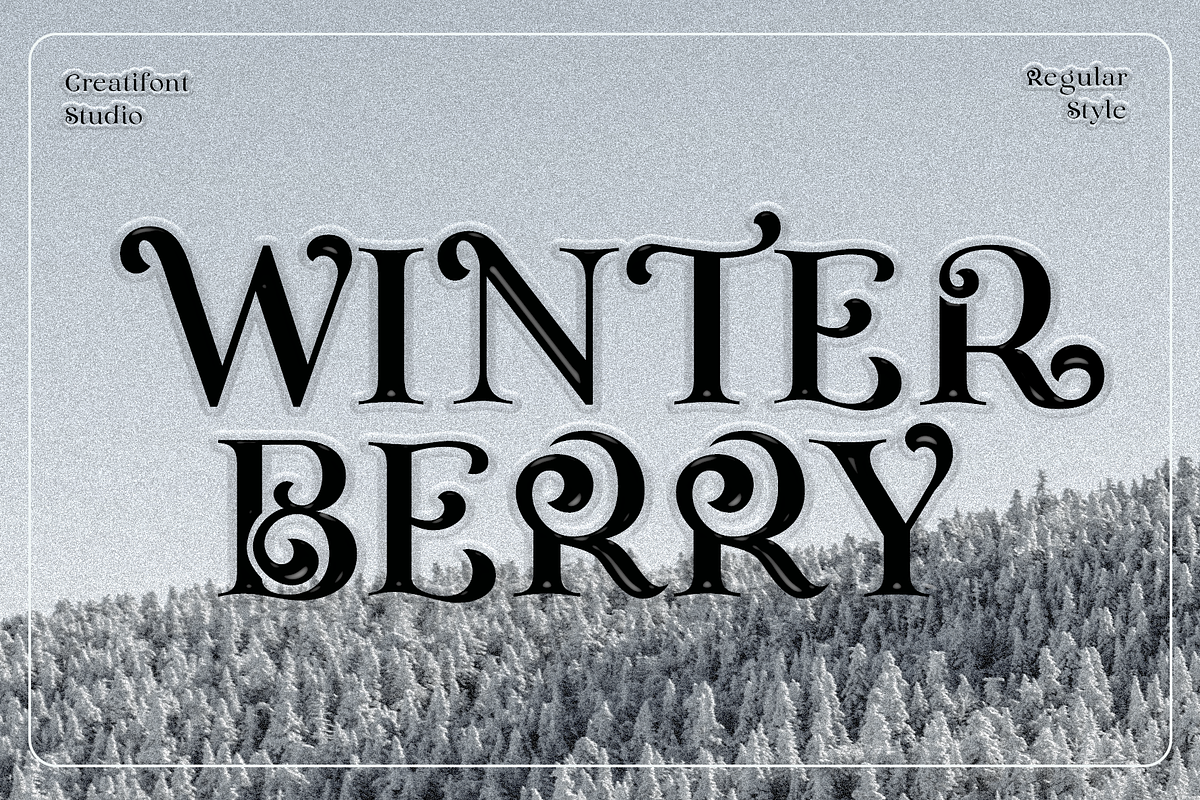 CF Winterberry - Christmas Serif, a Serif Font by Indotype Foundry (Photo 1 of 10)