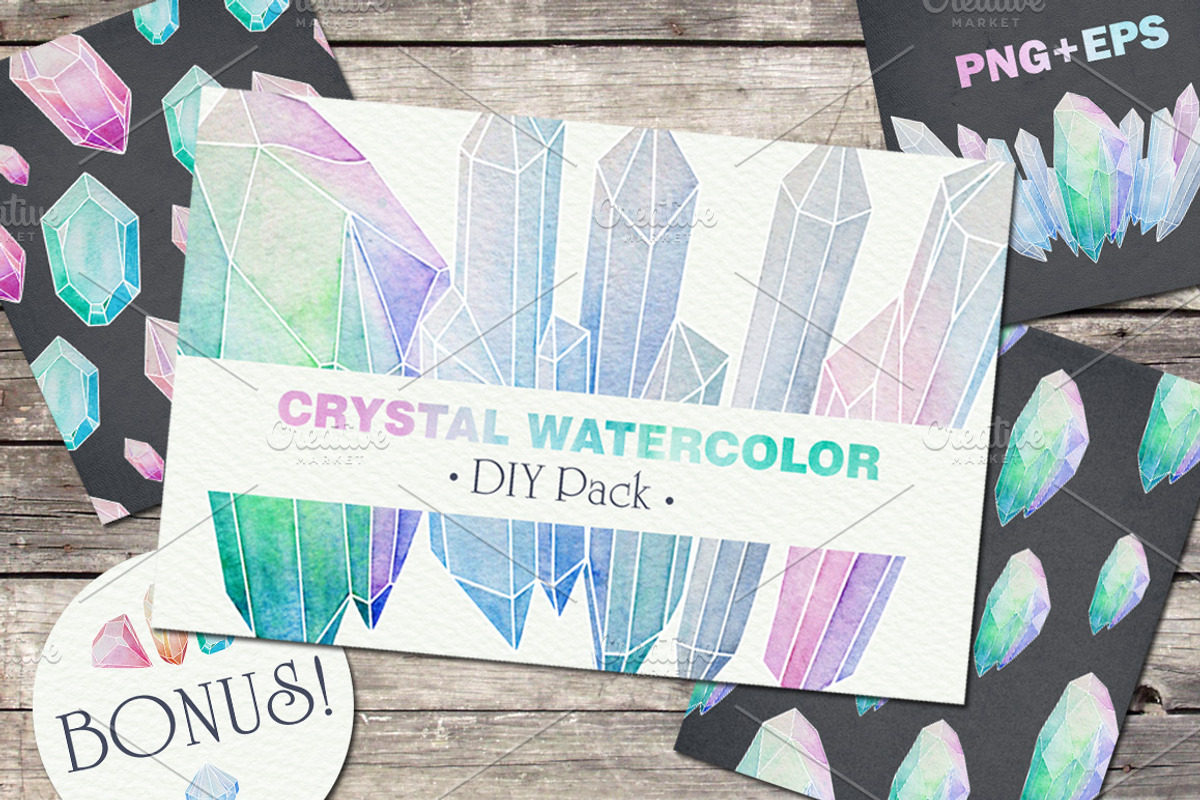 Crystal Watercolor, an Illustration by Jukari_sun (Photo 1 of 5)