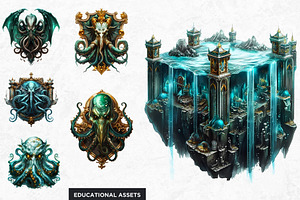 The Call Of Cthulhu Clipart Set