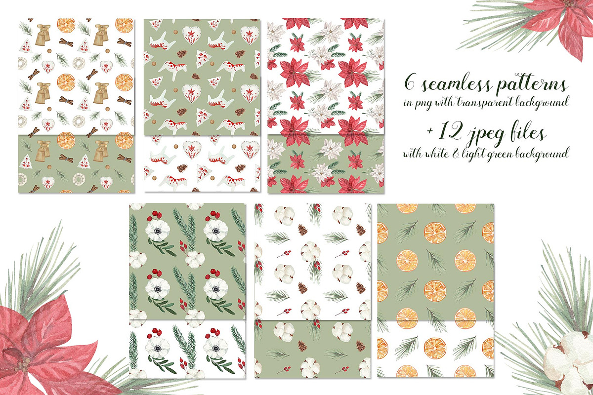 Scandinavian Winter Christmas Floral, a Decorative Illustration by Catch the Dream Art (Photo 10 of 17)