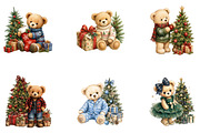 Christmas Bears Festive Teddy, a Seasonal Illustration by CreationArt (Thumbnail 4 of 5)