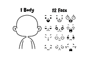 Character Doodle Stamp Procreate, a Brush Add-On by Pixel Picasso Studio (Thumbnail 2 of 11)