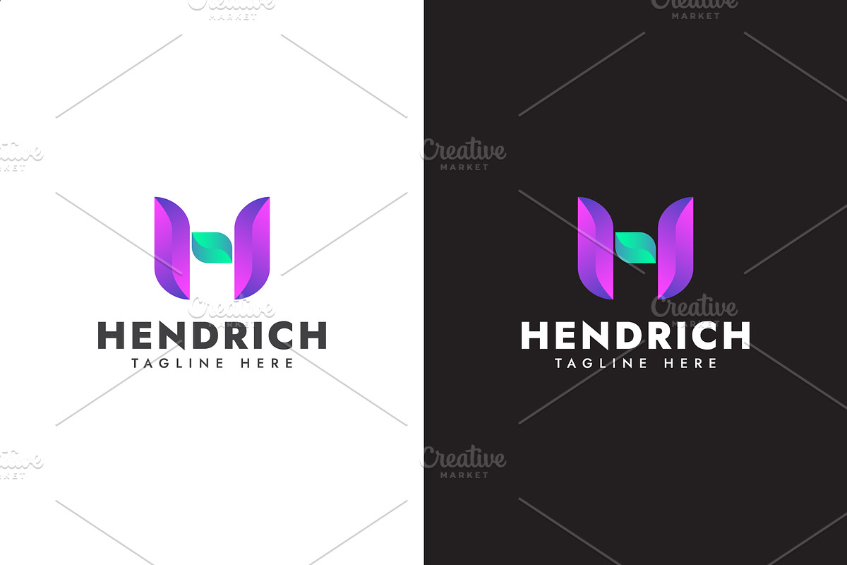 Letter H colorful monogram logo, a Branding & Logo Template by Amadul11 (Photo 2 of 4)