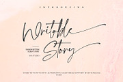 Writable Story, a Script Font by din-studio.com (Thumbnail 1 of 10)