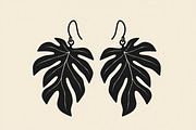 Leaf Earring Silhouette Bundle, an Object Graphic by abu67222 (Thumbnail 15 of 16)