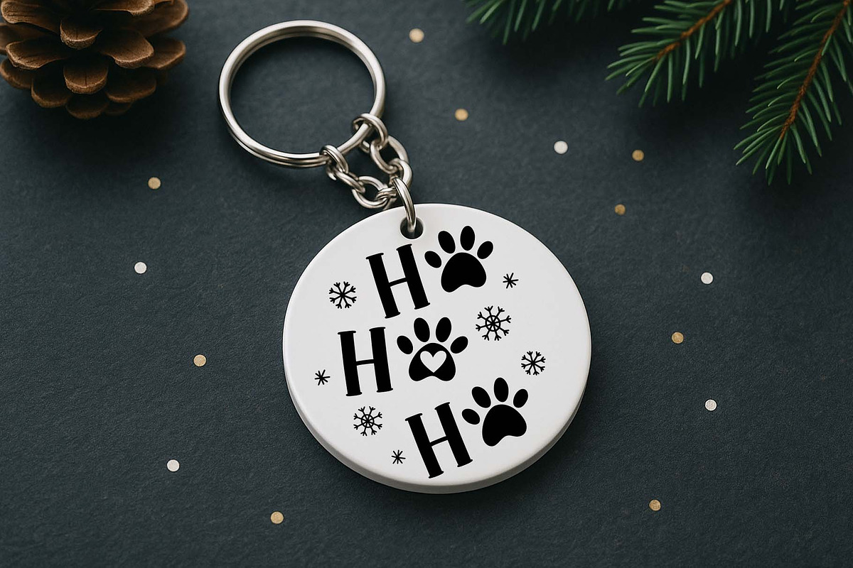 Ho Ho Ho Paw Print Christmas SVG, a Decorative Illustration by Irina Ostapenko (Photo 3 of 3)