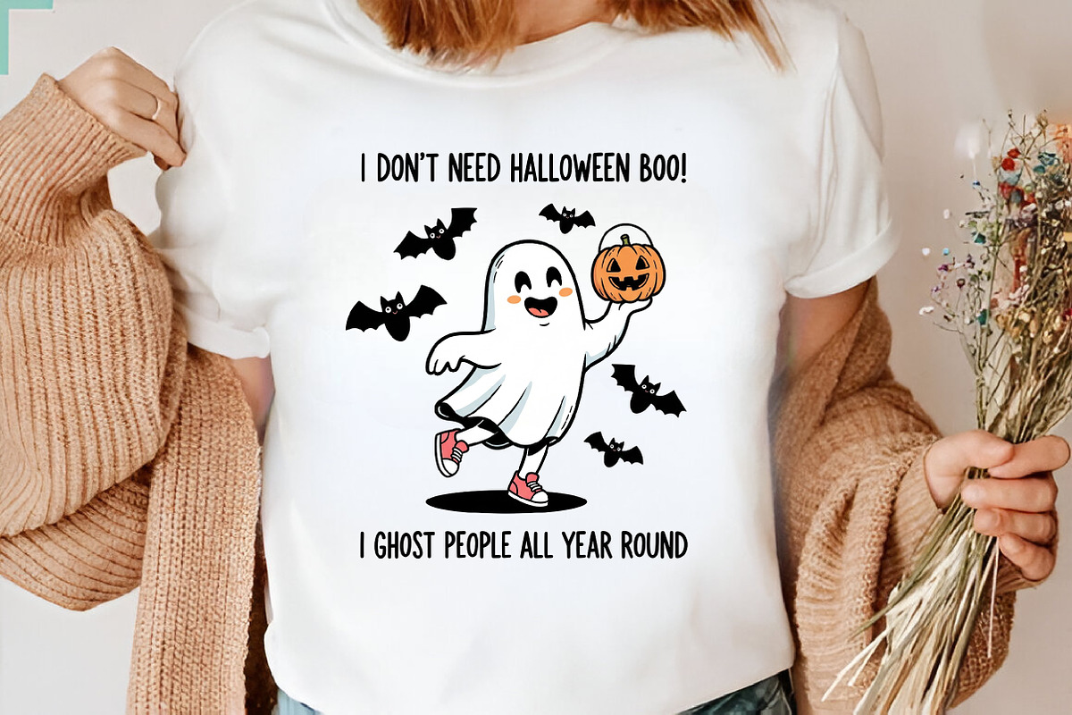 Ghost theme-I don't need Halloween, a Seasonal Illustration by Rose Art (Photo 2 of 5)