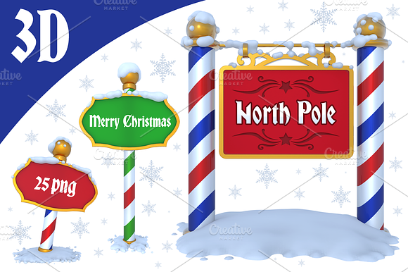 North Pole Sign - 3D preview 6