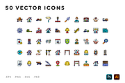 Construction business icons, an Outline Icon by Wencory (Thumbnail 1 of 2)
