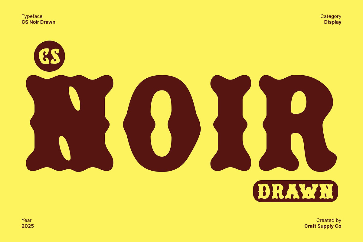 CS Noir Drawn, a Serif Font by Craft Supply Co. (Photo 1 of 8)