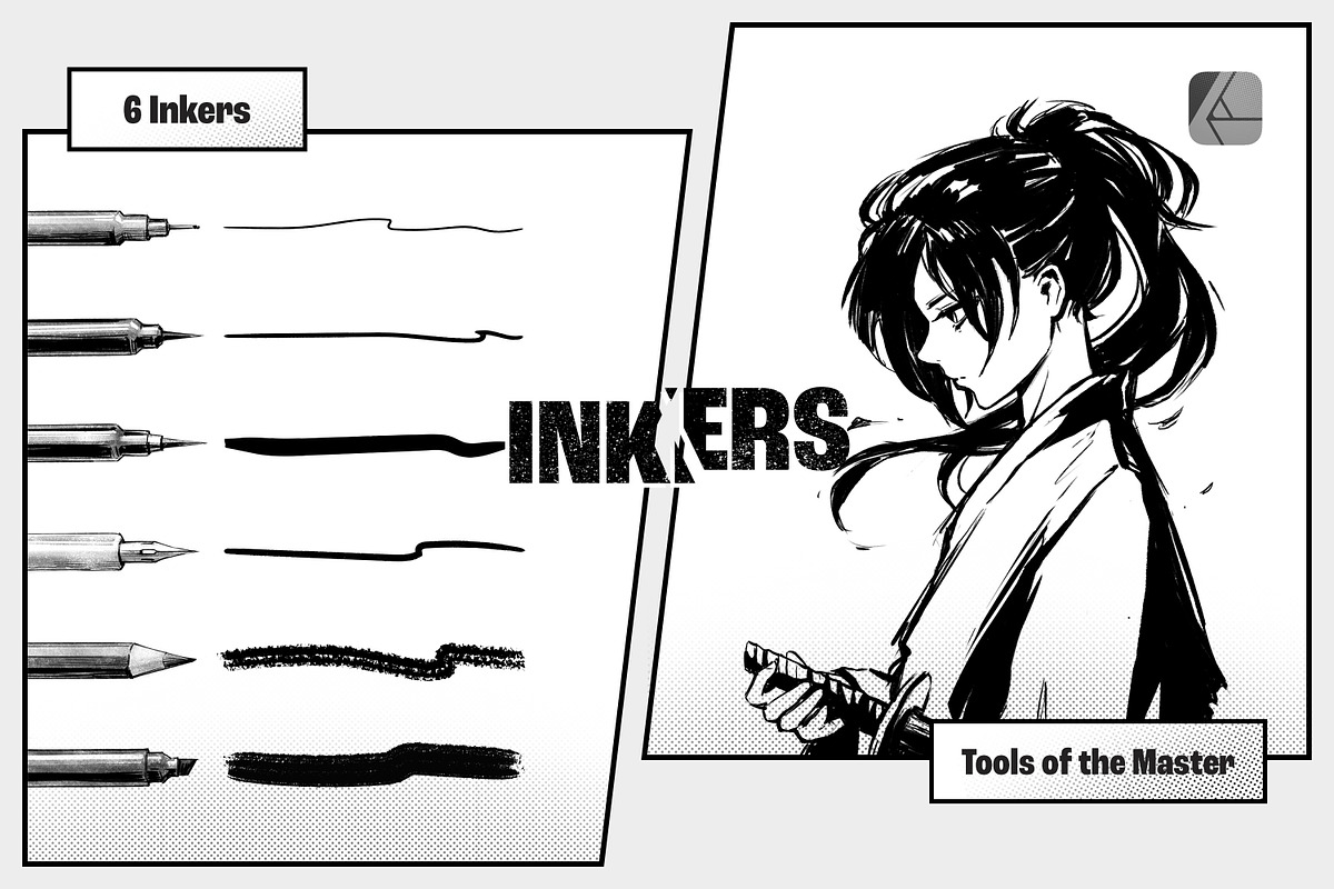 Manga Affinity Brushes Bundle, a Brush Add-On by brushapes.com (Photo 6 of 25)