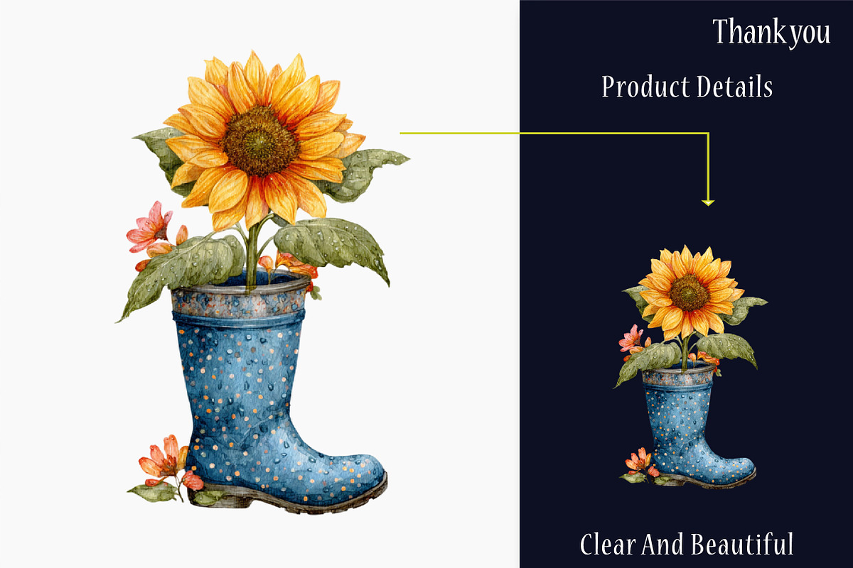 Autumn Sunflowers Clipart, a Graphic by designcity5 (Photo 5 of 6)