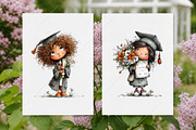 Whimsical Graduation Kids Clipart, a Seasonal Illustration by Canvas Craft (Thumbnail 8 of 10)