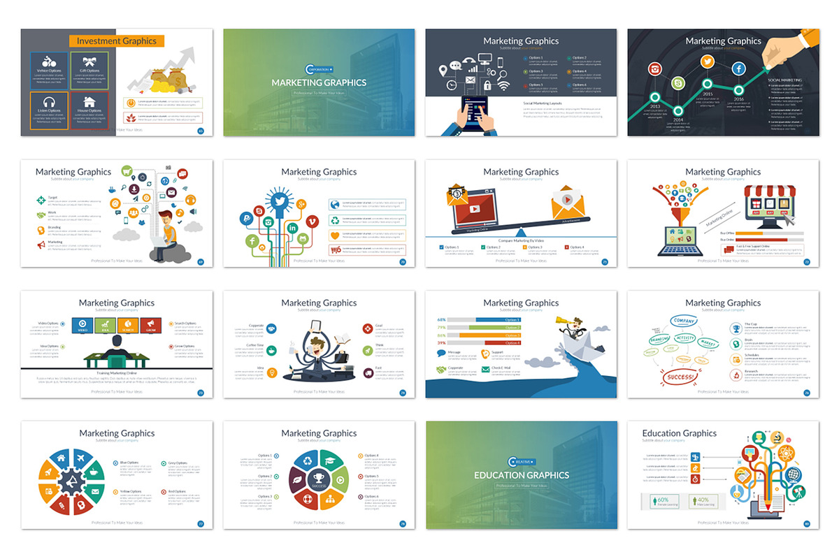 Annual Report Powerpoint Template, a Presentation Template by UniqueStudio (Photo 6 of 14)