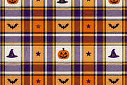 Halloween Tartan Fabric Textures, a Texture Graphic by Printable Design Store (Thumbnail 2 of 4)