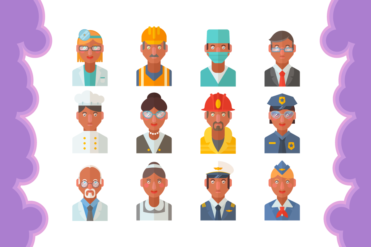 Flat Professions Avatars Icons, an Icon by Yuzach (Photo 7 of 7)
