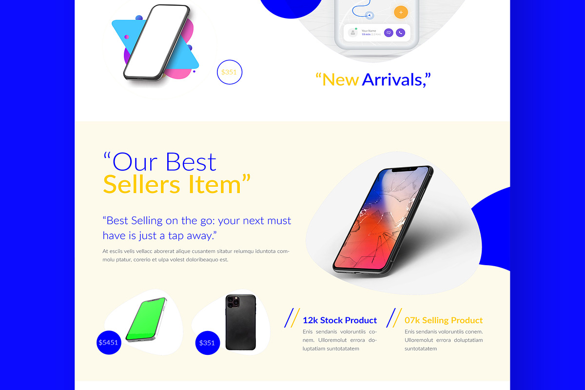 Ecommerce Landing Page, an UI Kit Template by CreativeShaper (Photo 5 of 6)