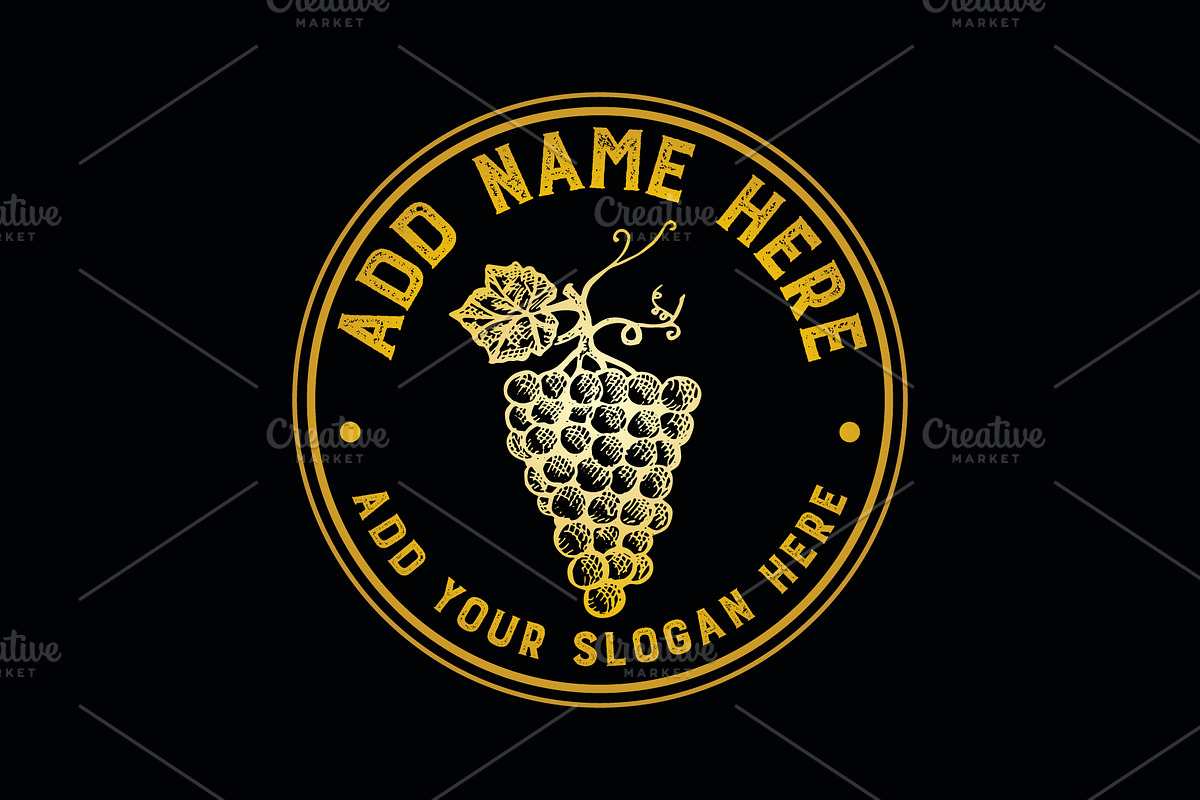 Vintage Wine logo template, a Branding & Logo Template by Veksy Logo Design Shop (Photo 3 of 5)