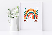 Boho Rainbow Cut Files, Clipart, an Object Graphic by ClipartMuchLove (Thumbnail 4 of 7)
