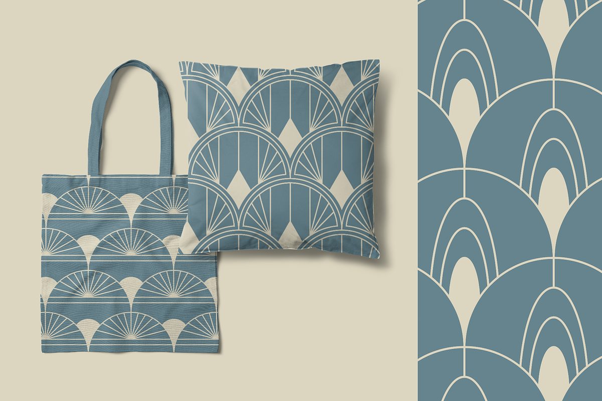 FishScale ArtDeco Patterns V3, a Pattern Graphic by Firowerk (Photo 4 of 6)