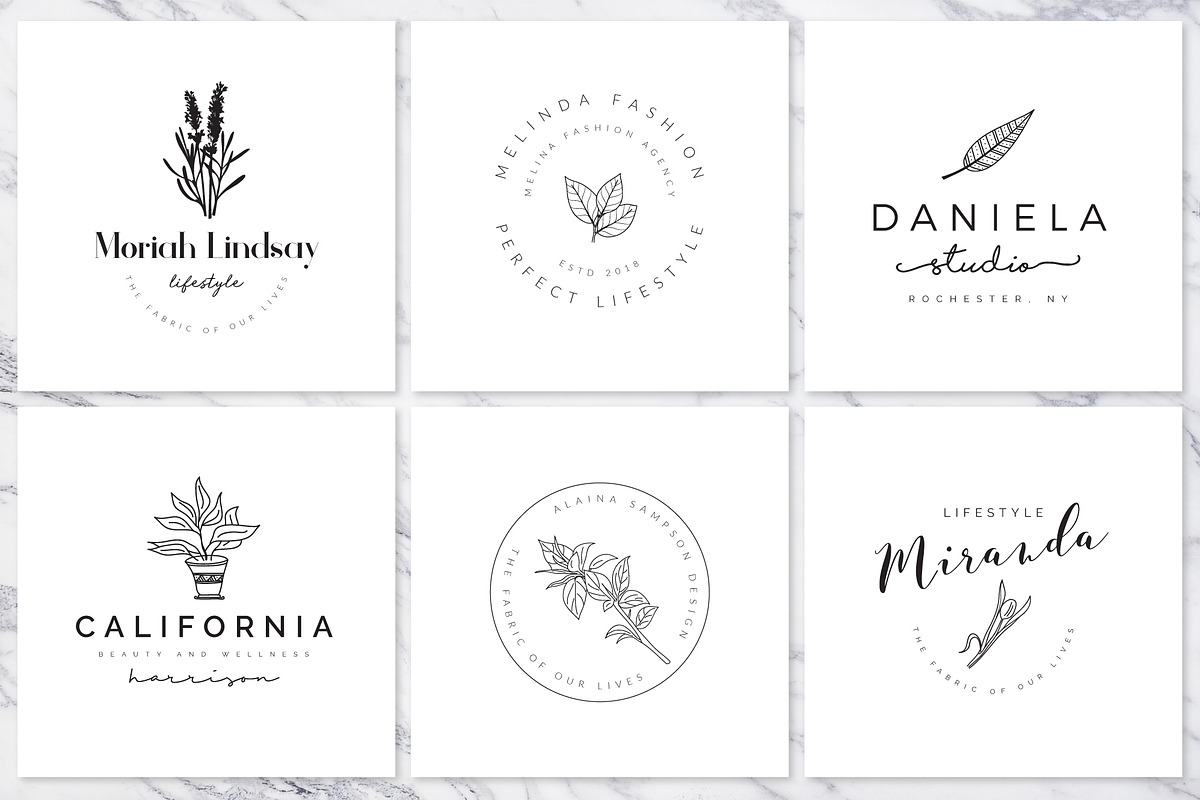200 Hand Drawn Feminine Logo Bundle, a Branding & Logo Template by XpertgraphicD (Photo 8 of 61)