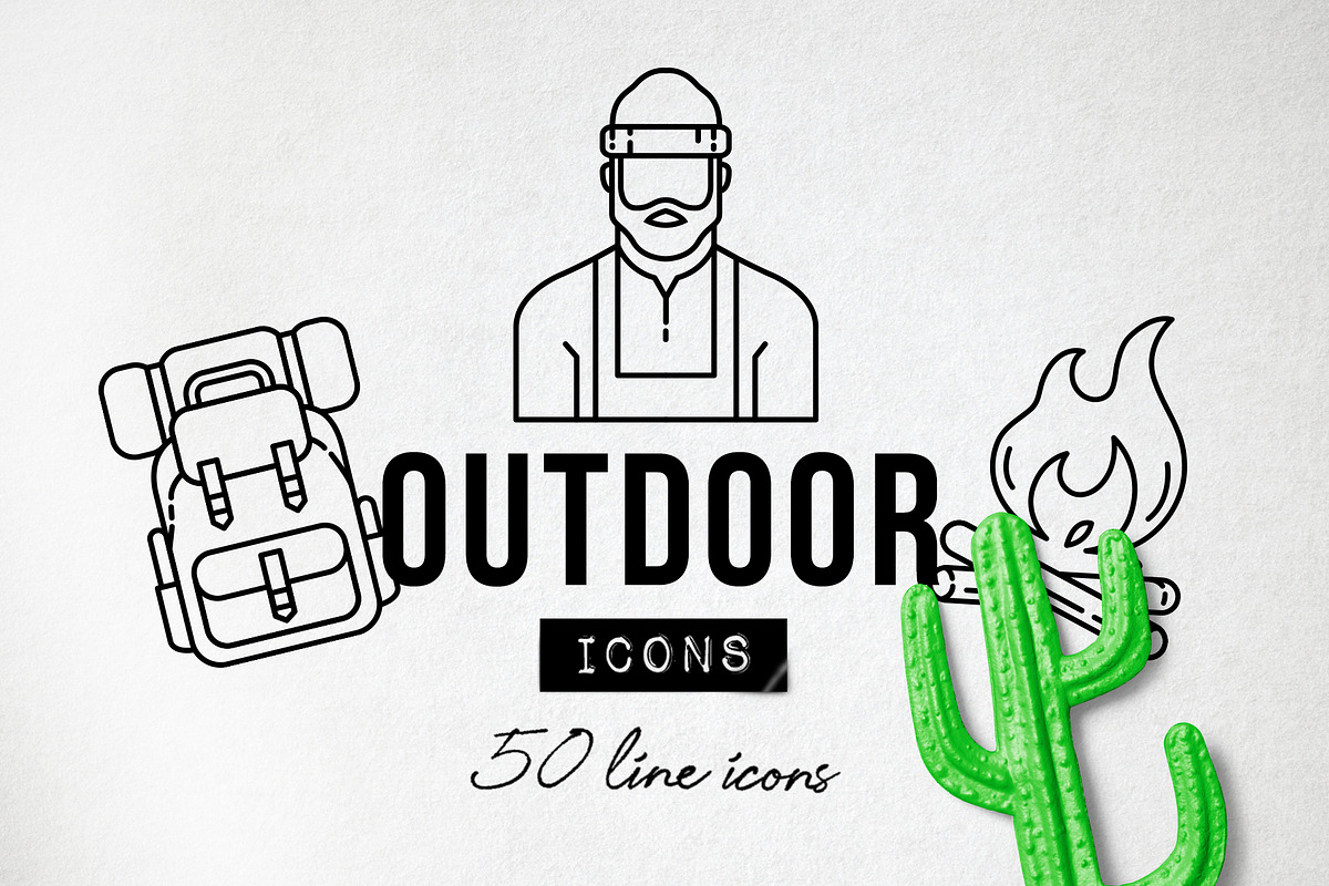 Adventure Outdoor Icons - Camping, an Outline Icon by Hatch Design Workshop (Photo 10 of 10)