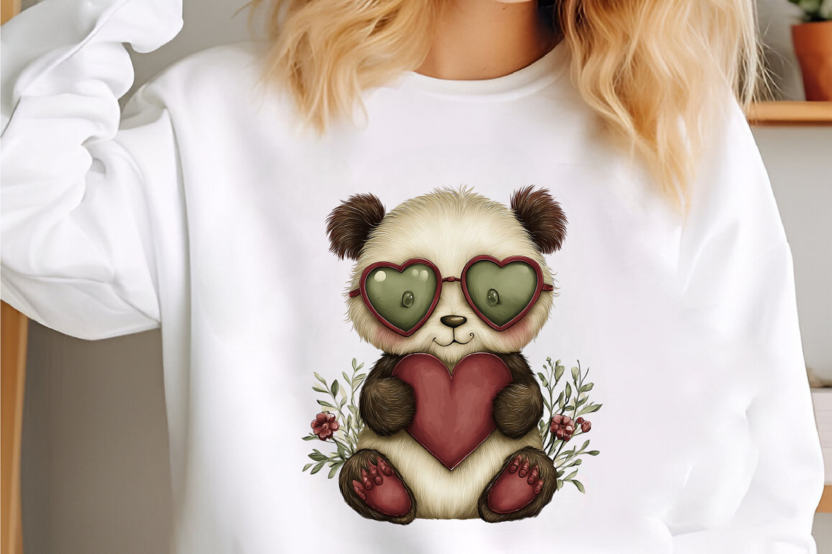 Quirky Valentines Panda Clipart, an Illustration by designcity5 (Photo 5 of 5)