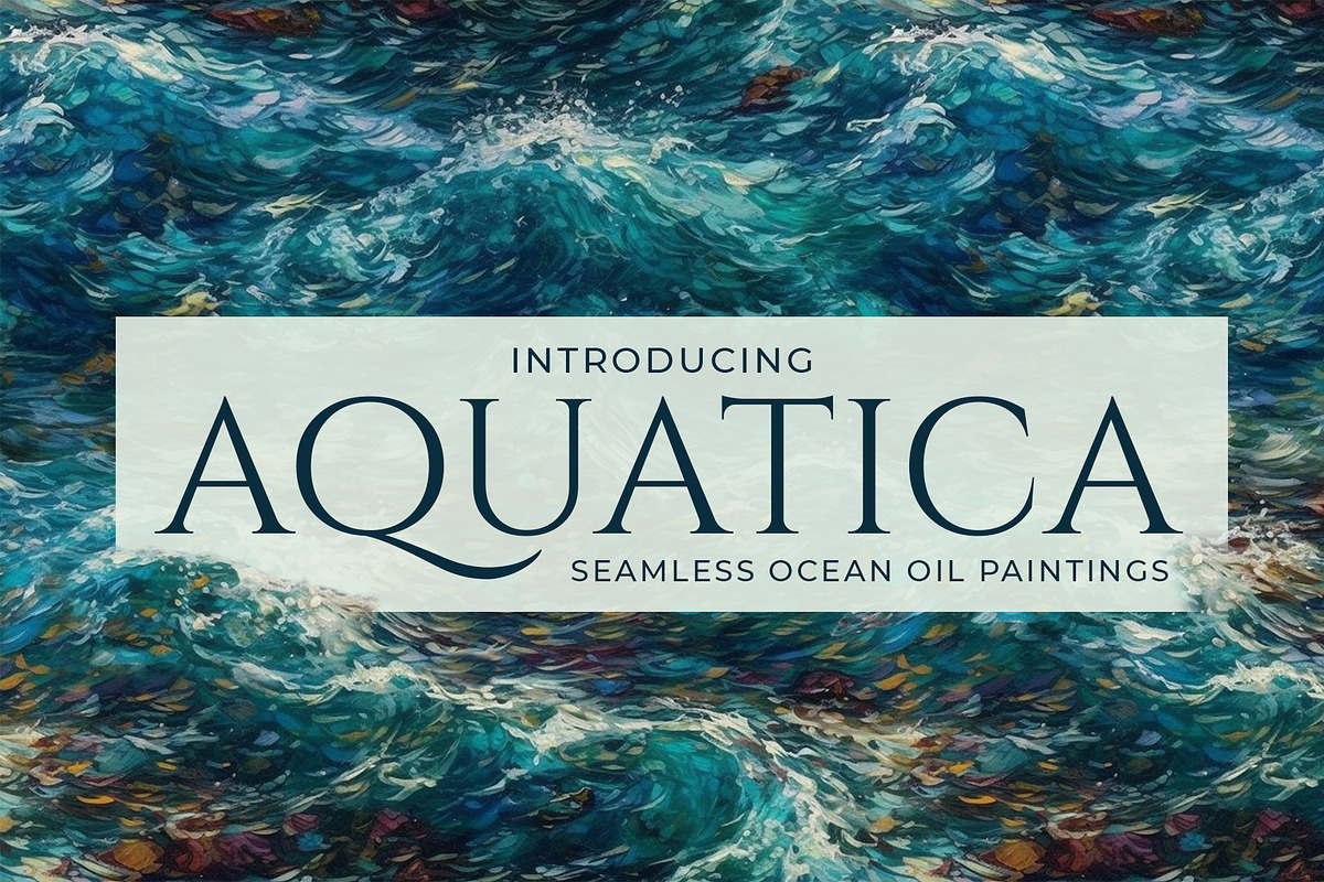 Aquatica - Ocean Oil paintings, a Pattern Graphic by Pixel Perfect Patterns (Photo 1 of 9)