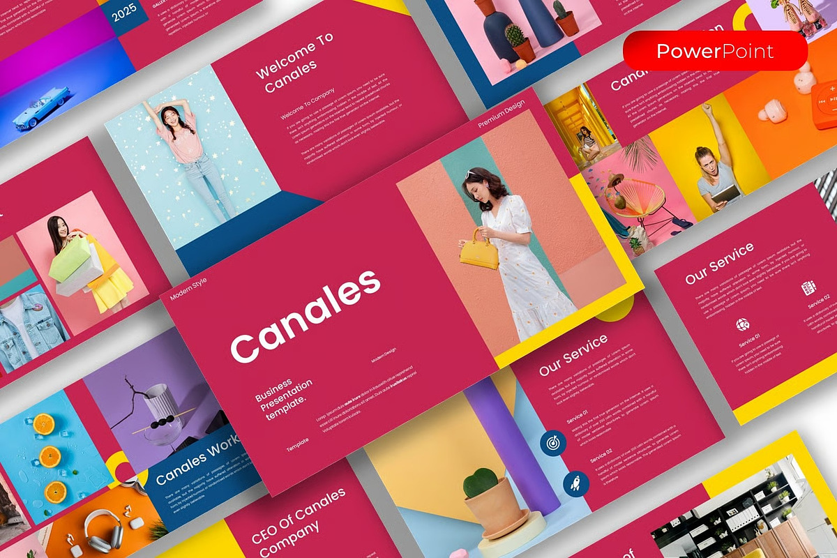 Canales – Business PowerPoint, a Presentation Template by kreatifreya (Photo 1 of 5)