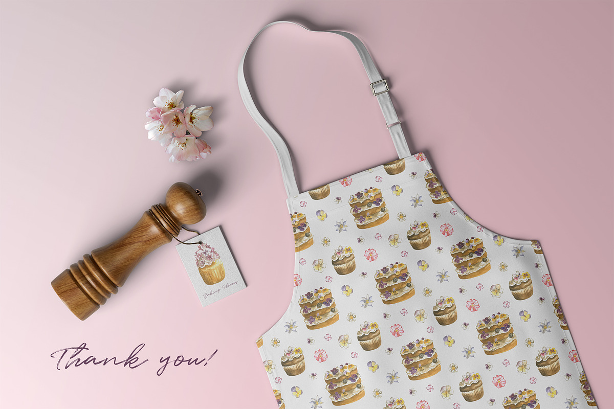 Flowers Desserts Watercolor Bundle, a Food Illustration by foxsong (Photo 12 of 12)